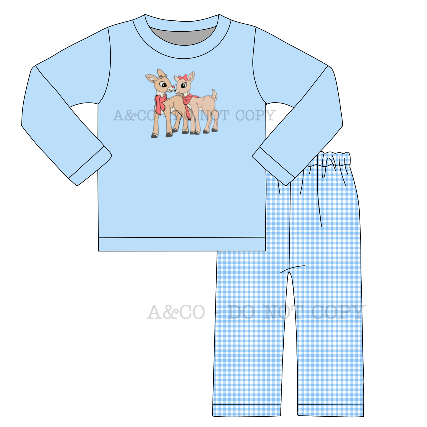 CHRISTMAS PO2: Reindeer Games Boy Pant Set (OCT)