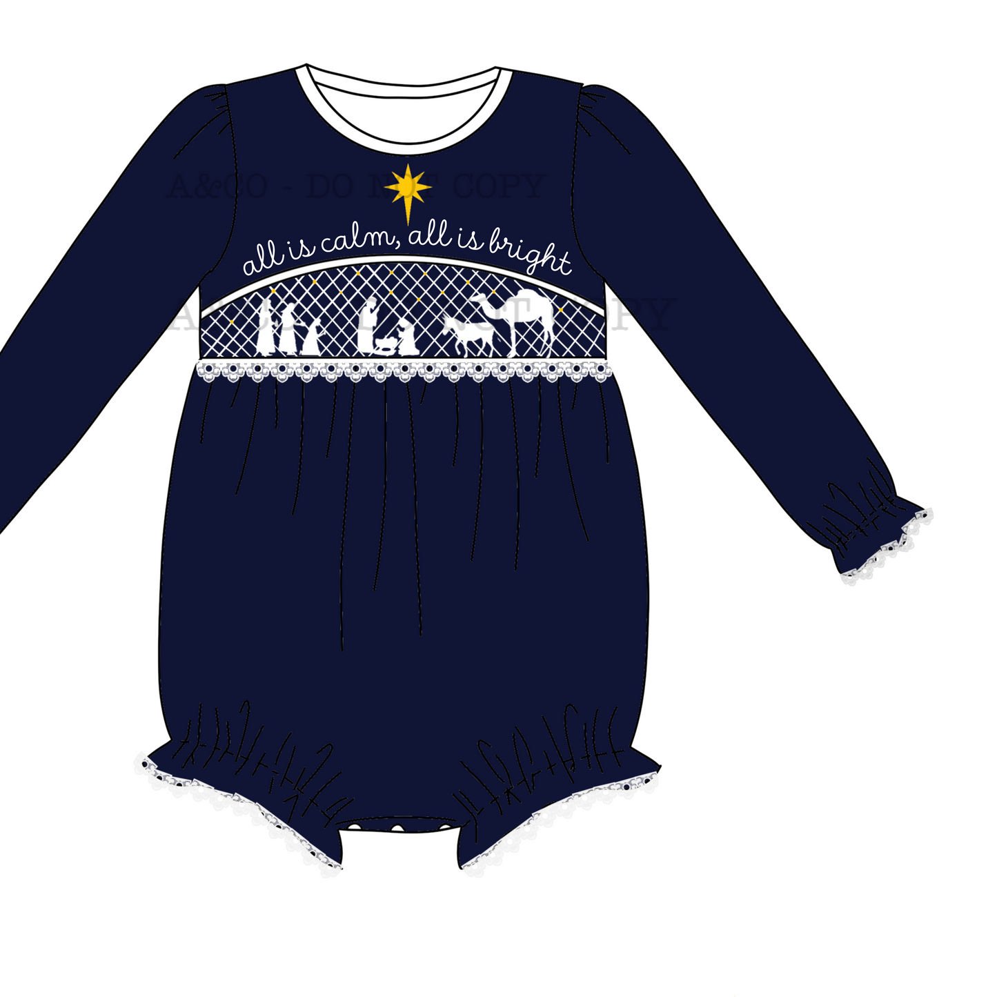 CHRISTMAS PO2: All Is Calm Girl Bubble (OCT)