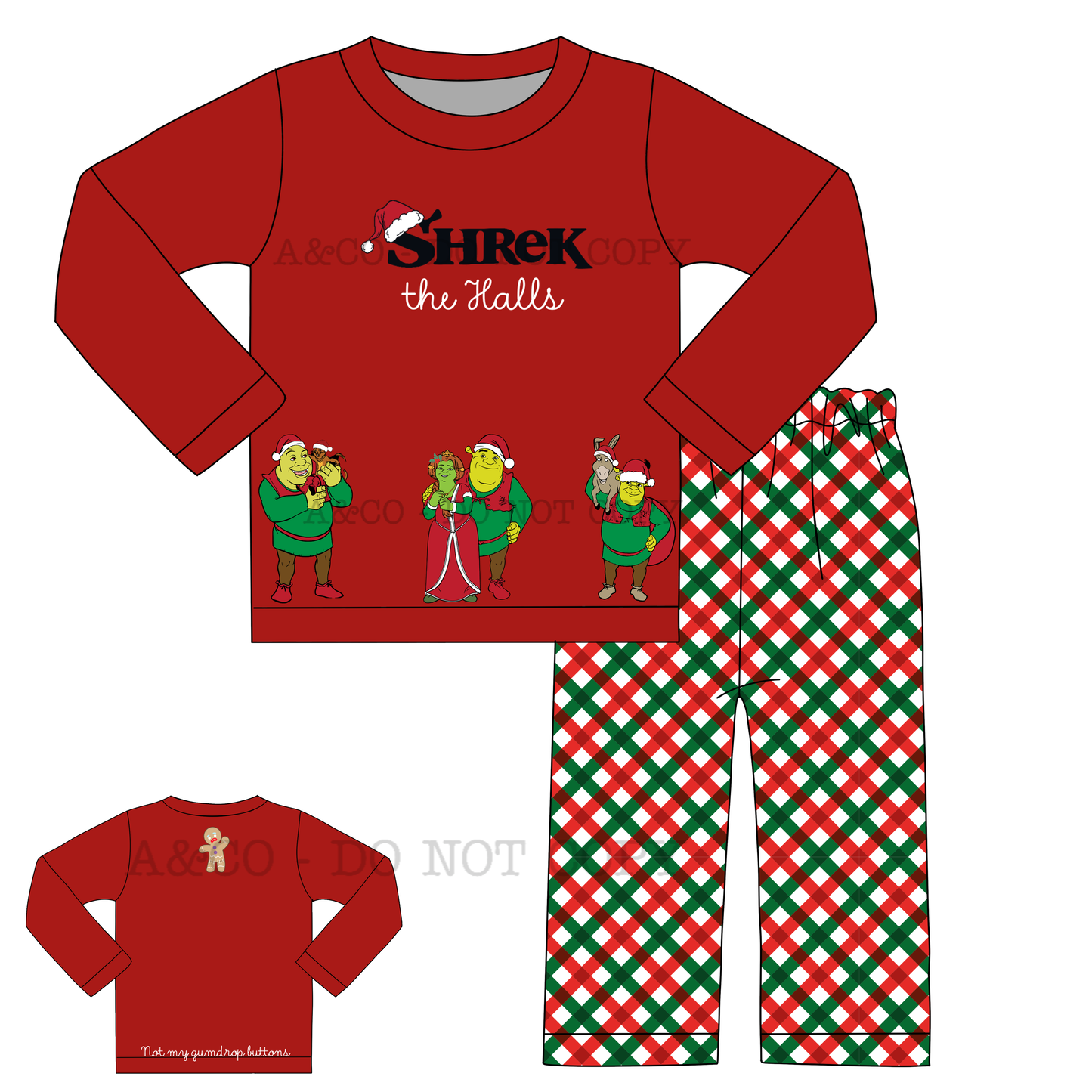 CHRISTMAS PO2: Shrek The Halls Boy Pant Set