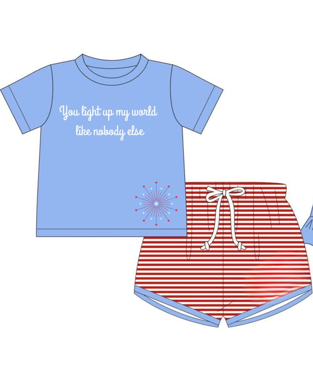 RTS You Light Up My World Boy Shorts Set