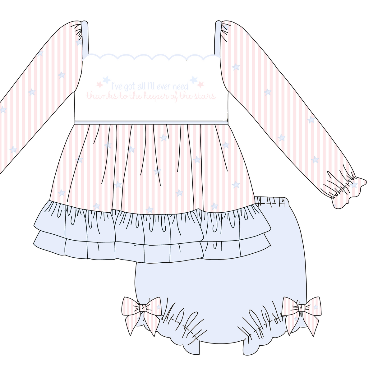 Keeper Of The Stars Girls Diaper Set (JAN)