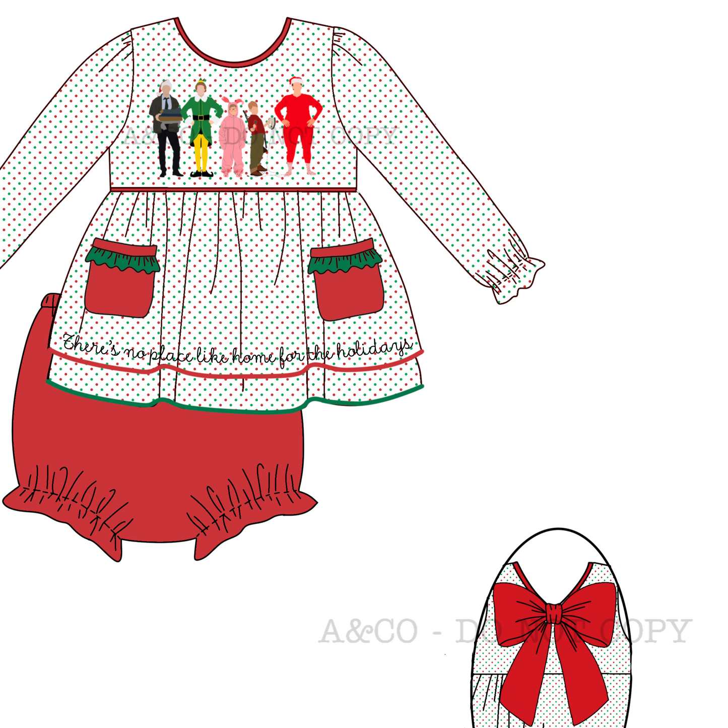 CHRISTMAS PO2: Home For The Holidays Diaper Set (OCT)