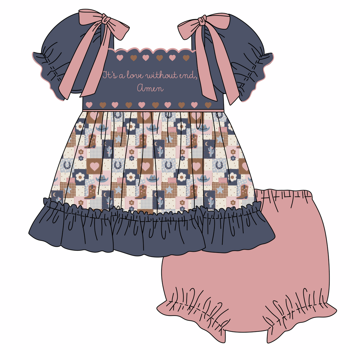 Love Without End Girls Diaper Set (JAN)