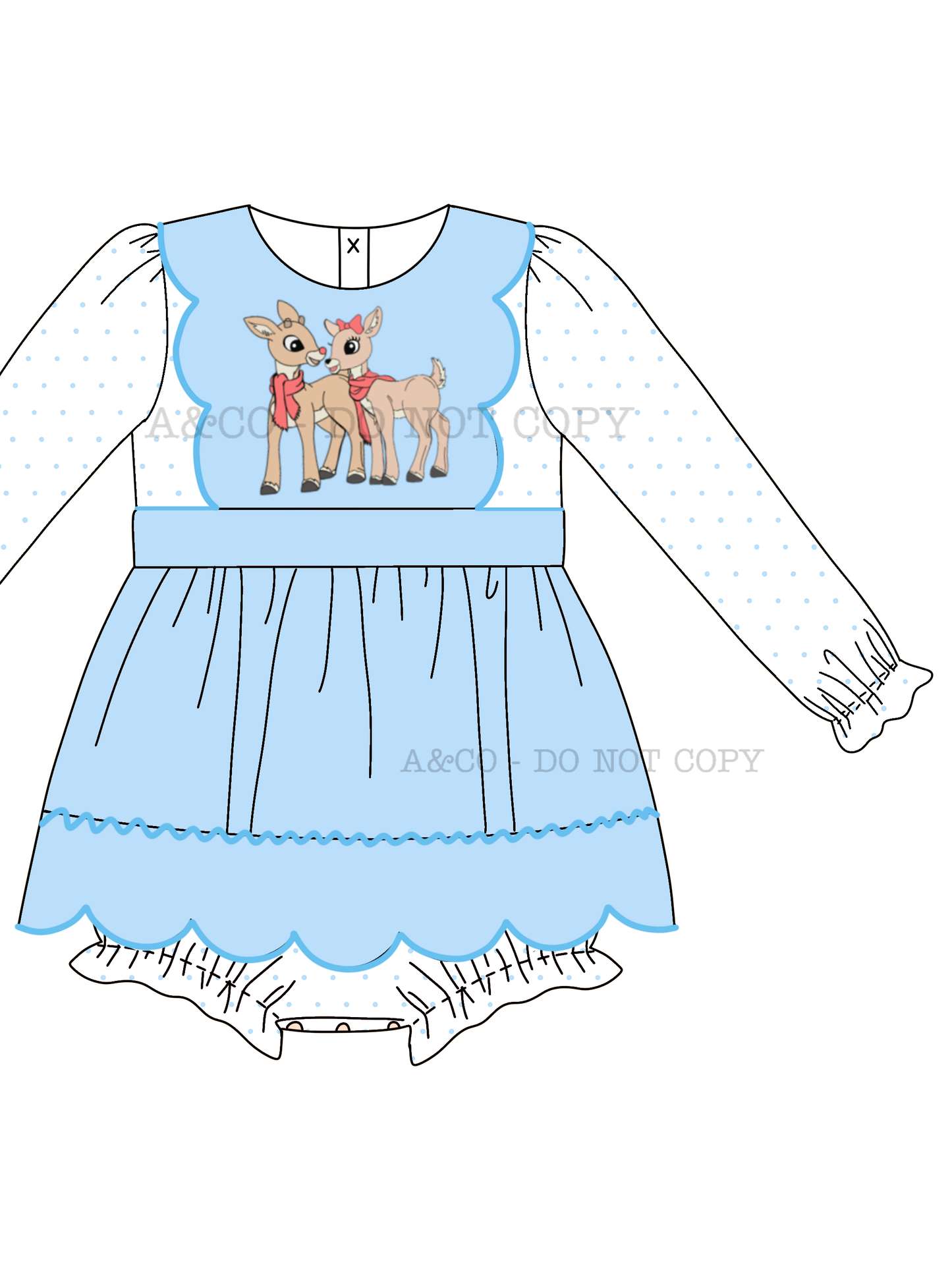 CHRISTMAS PO2: Reindeer Games Skirted Bubble (OCT)