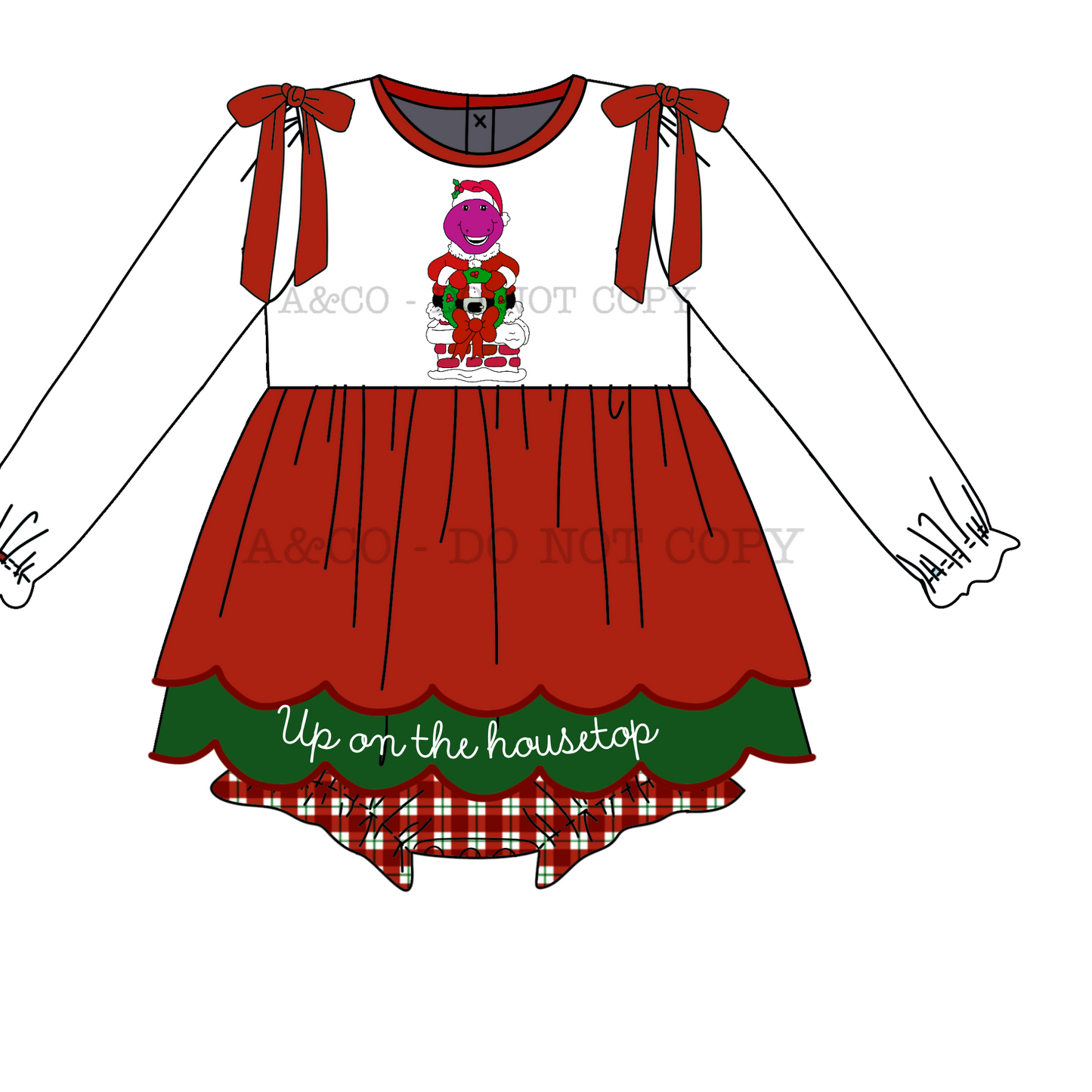 CHRISTMAS PO2: Up On The Housetop Skirted Bubble (OCT)