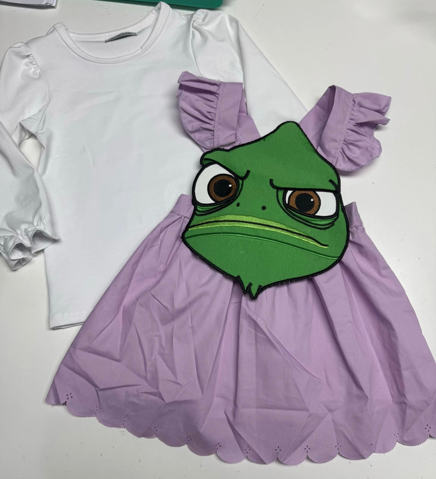 RTS Side Kick Chameleon Girl Dress Set