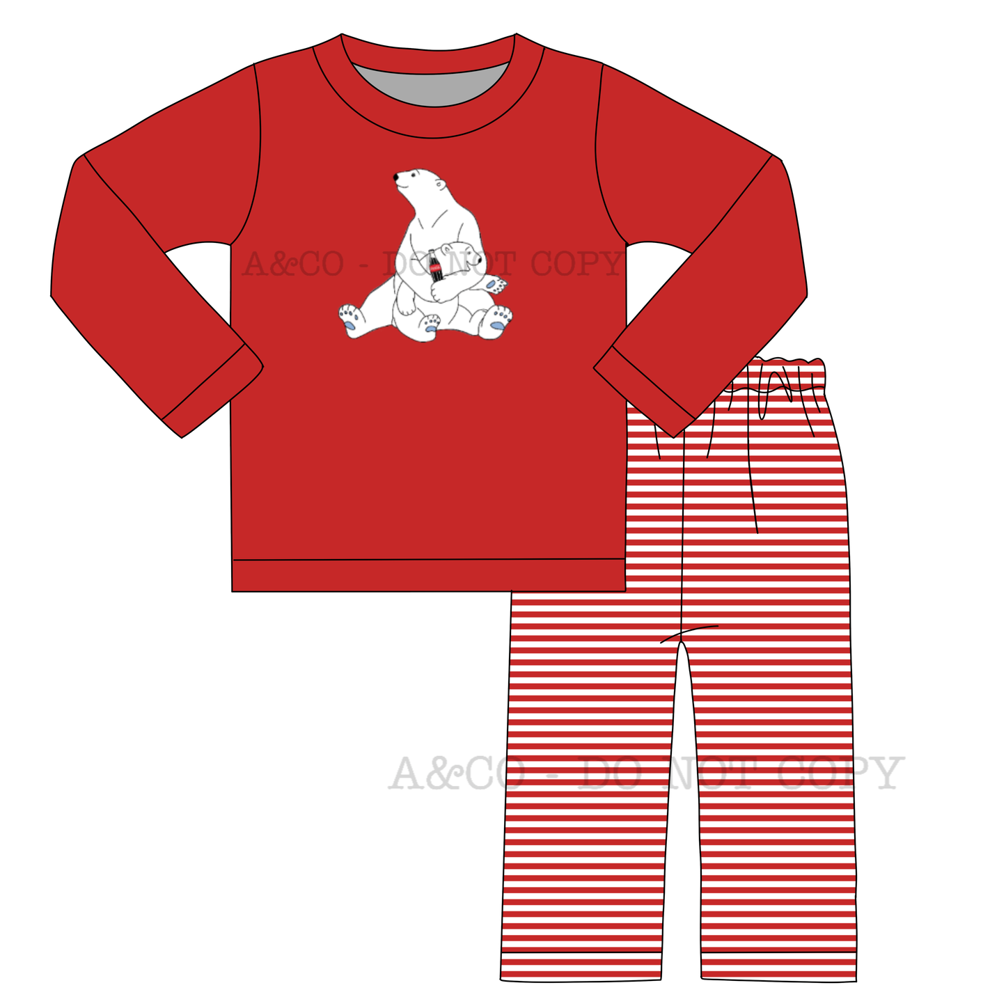CHRISTMAS PO2: Cola Bear Boys Pants Set (OCT)