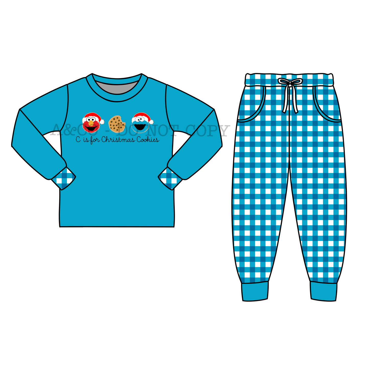 CHRISTMAS PO2: C Is For Christmas Cookies Boy Jogger Set (OCT)