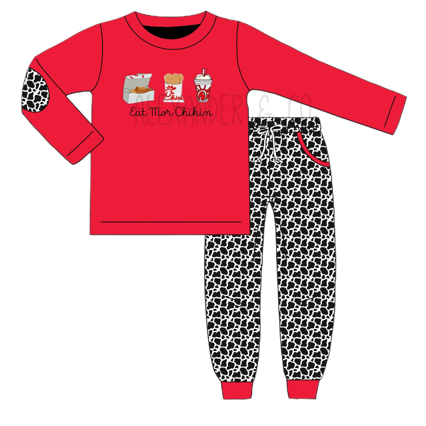 FOODIE PO: Eat Chickin Boy Pant Set