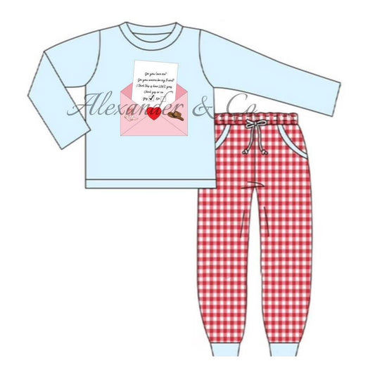 RTS Check Yes Or No Boys Pants Set