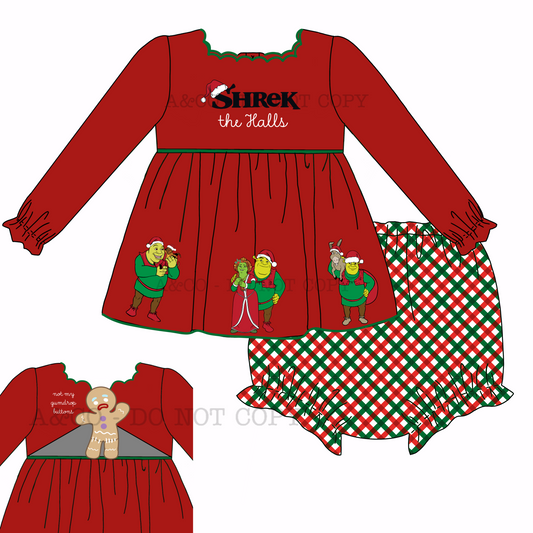 CHRISTMAS PO2: Shrek The Halls Diaper Set