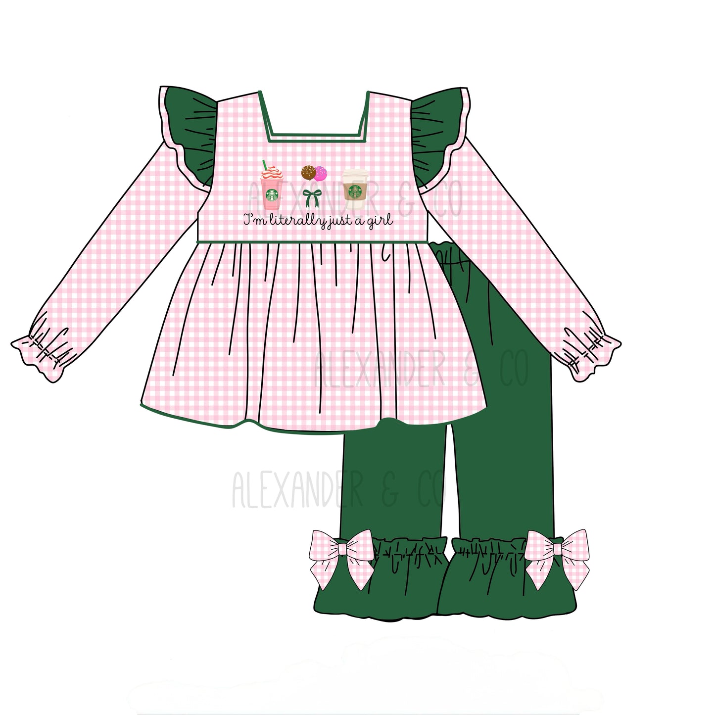 FOODIE PO: Just A Girl Pants Set