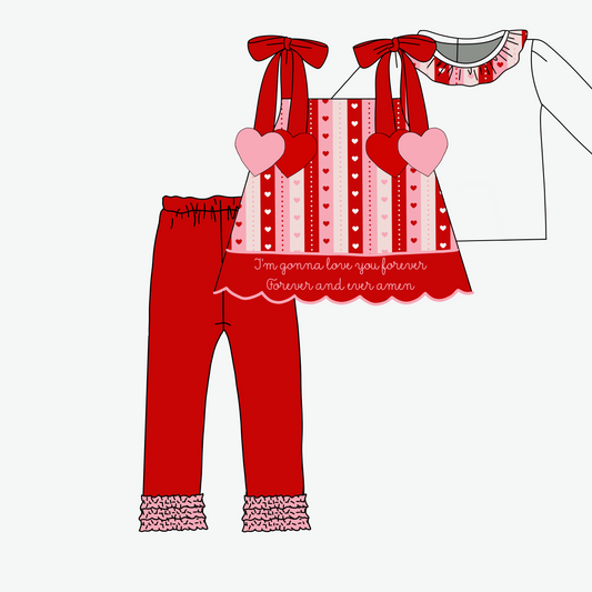 Forever & Ever Amen Girls Pant Set (JAN)