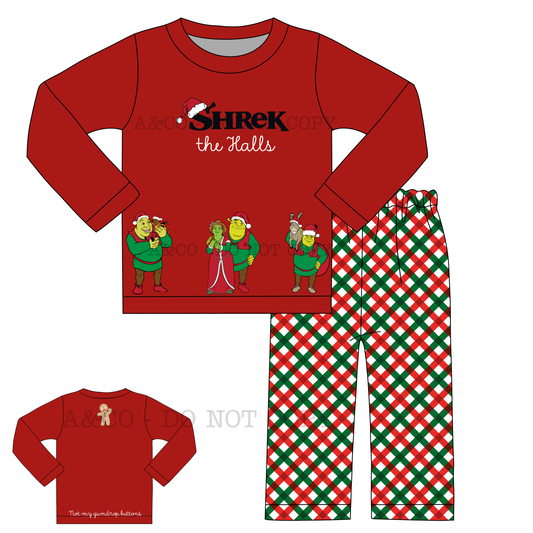 CHRISTMAS PO2: Shrek The Halls Boy Pant Set