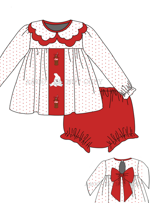 CHRISTMAS PO2: Cola Bear Girls Diaper Set (OCT)