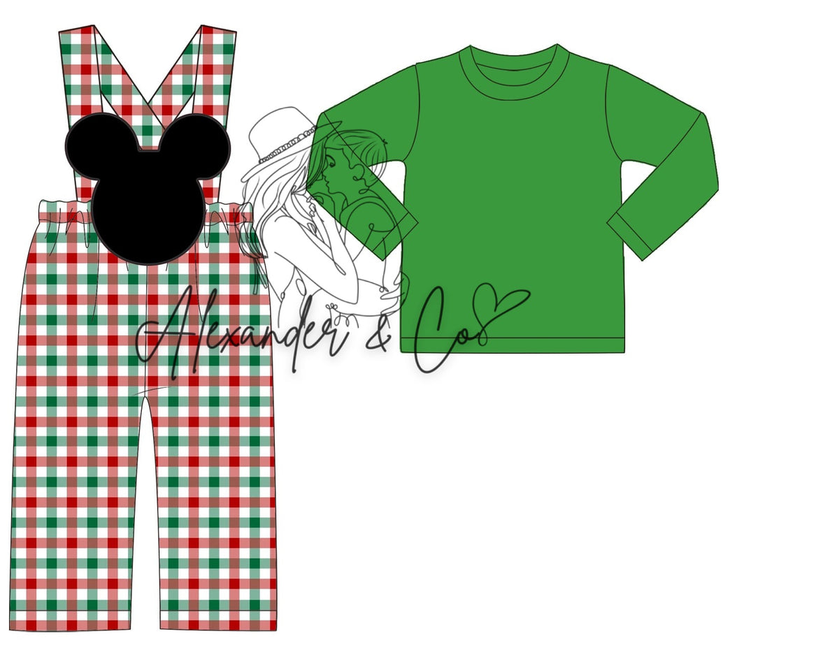 RTS Red&Green Plaid Boy Mouse Set