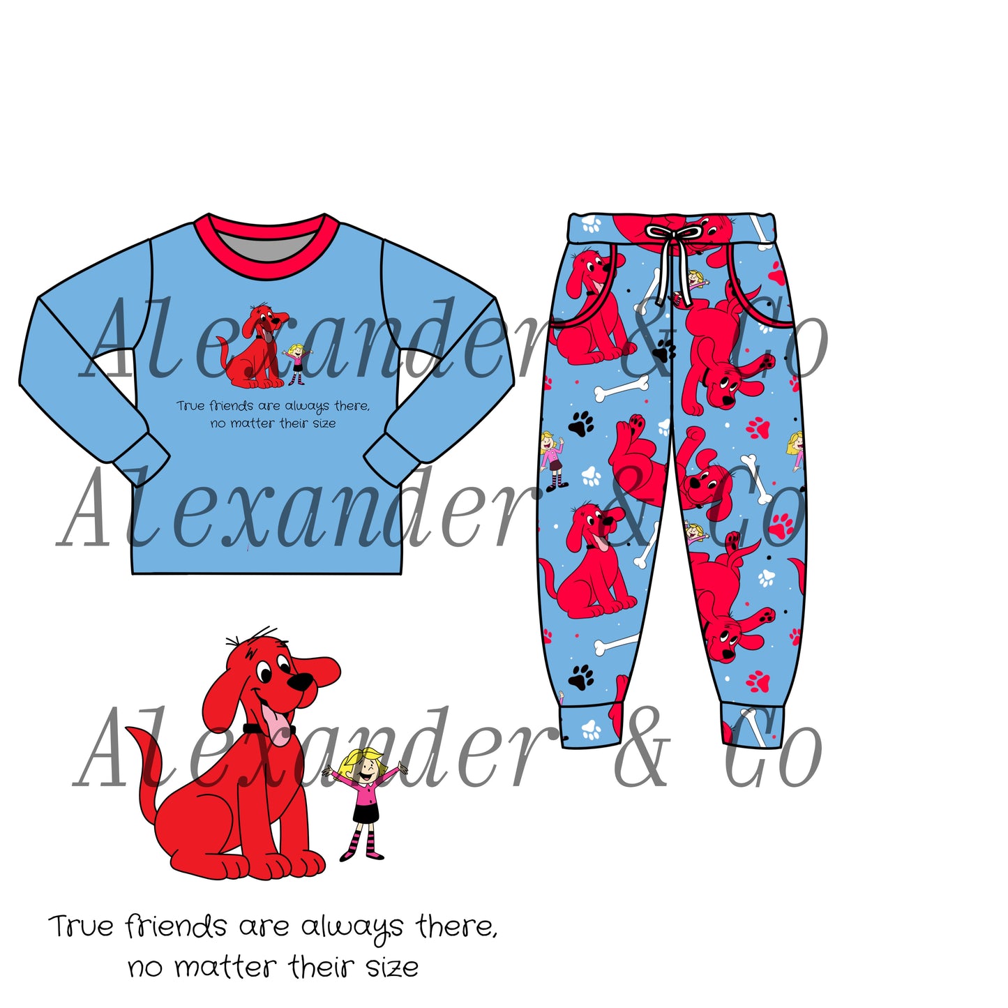 RTS True Friends Red Dog Boys Pants Set