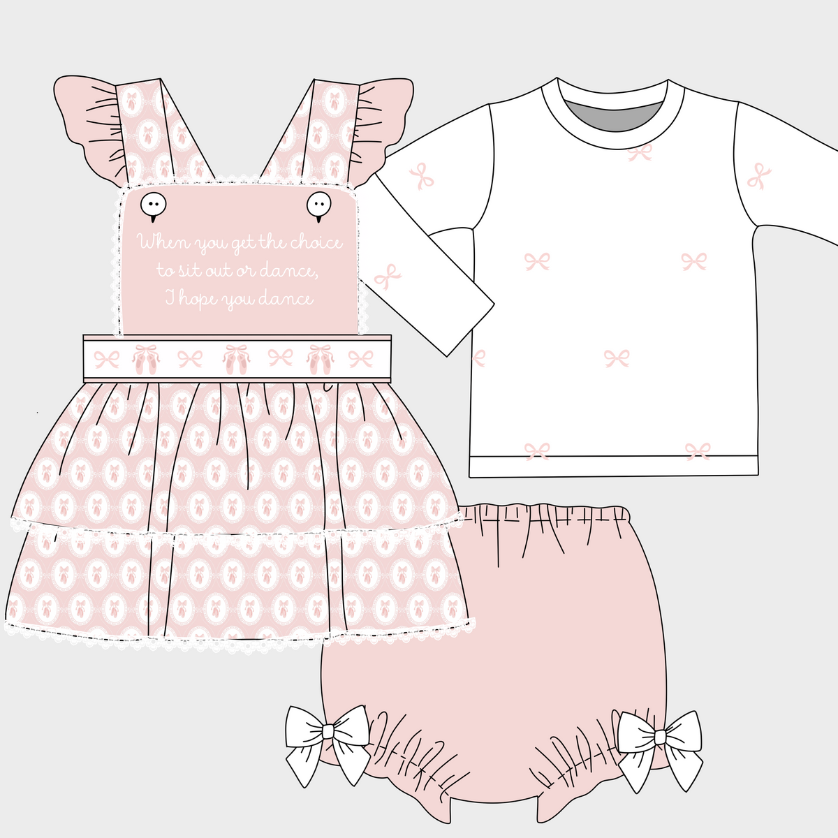 Hope You Dance Girls Diaper Set (JAN)