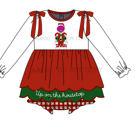 CHRISTMAS PO2: Up On The Housetop Skirted Bubble (OCT)