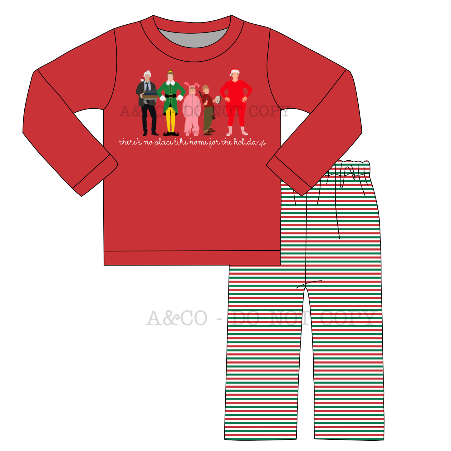 CHRISTMAS PO2: Home For The Holidays Boy Pant Set