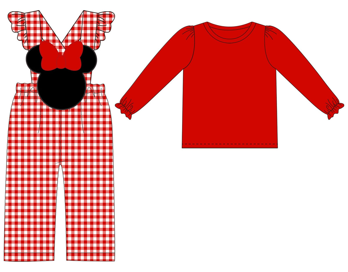 RTS Red Plaid Girl Mouse Set