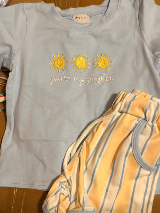 RTS You’re My Sunshine Boy Shorts Set