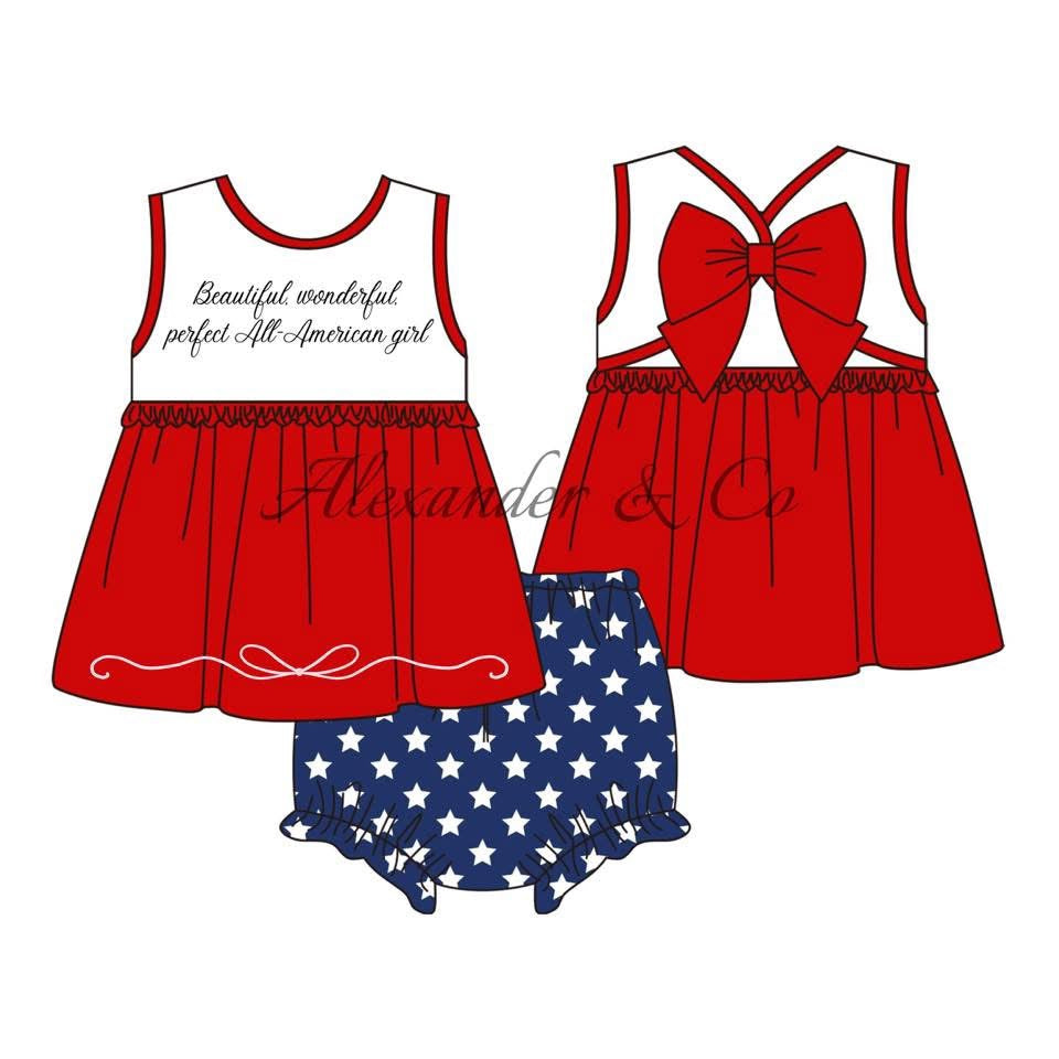 RTS All American Girl Diaper Set