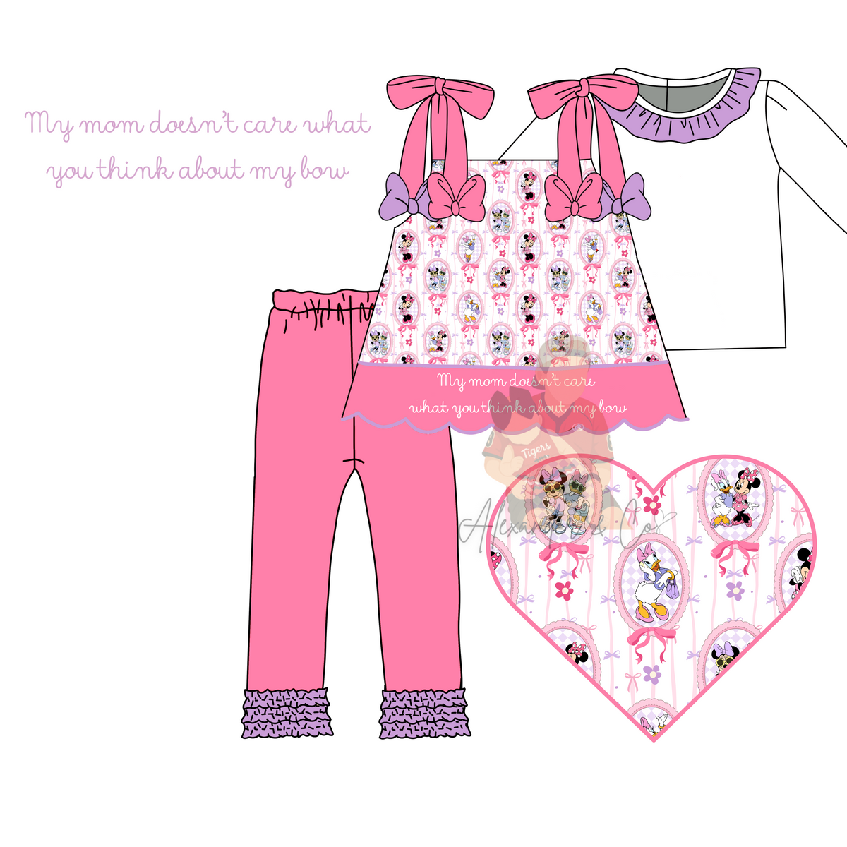 My Mom Doesn’t Care Girls Pant Set (JAN)