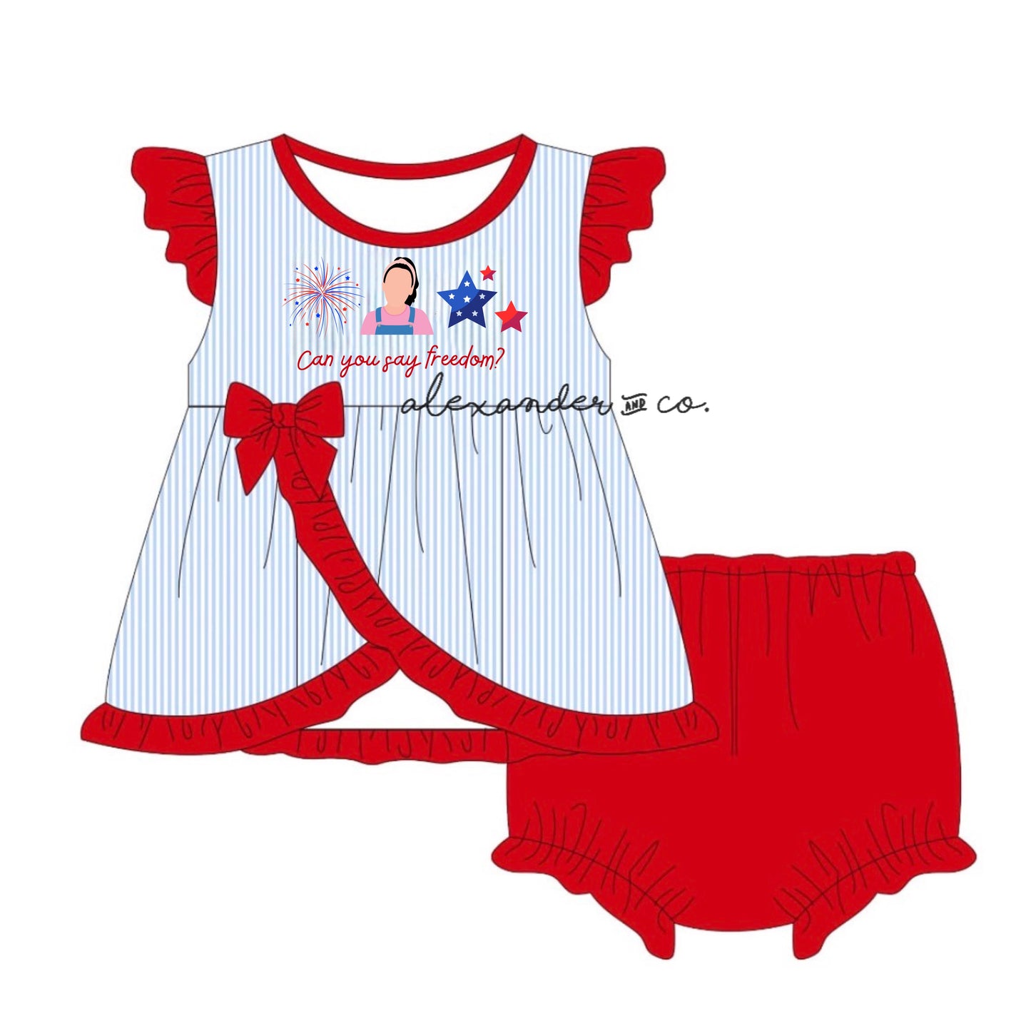 RTS Can You Say Freedom Diaper Set