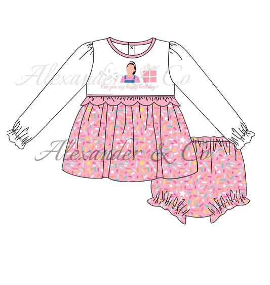 RTS Can You Say Birthday LS Diaper Set