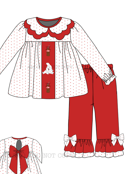 CHRISTMAS PO2: Cola Bear Girls Pants Set (OCT)