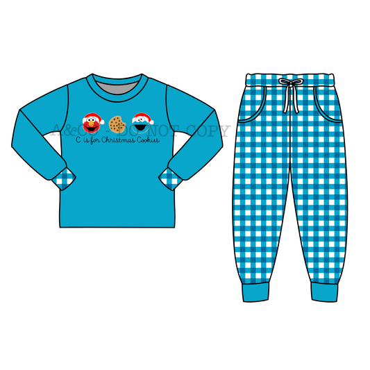 CHRISTMAS PO2: C Is For Christmas Cookies Boy Jogger Set (OCT)